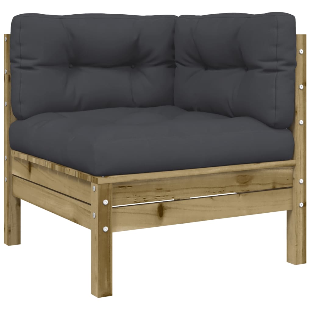 Set Divani da Giardino 9pz con Cuscini Legno Impregnato di Pino | homemem39