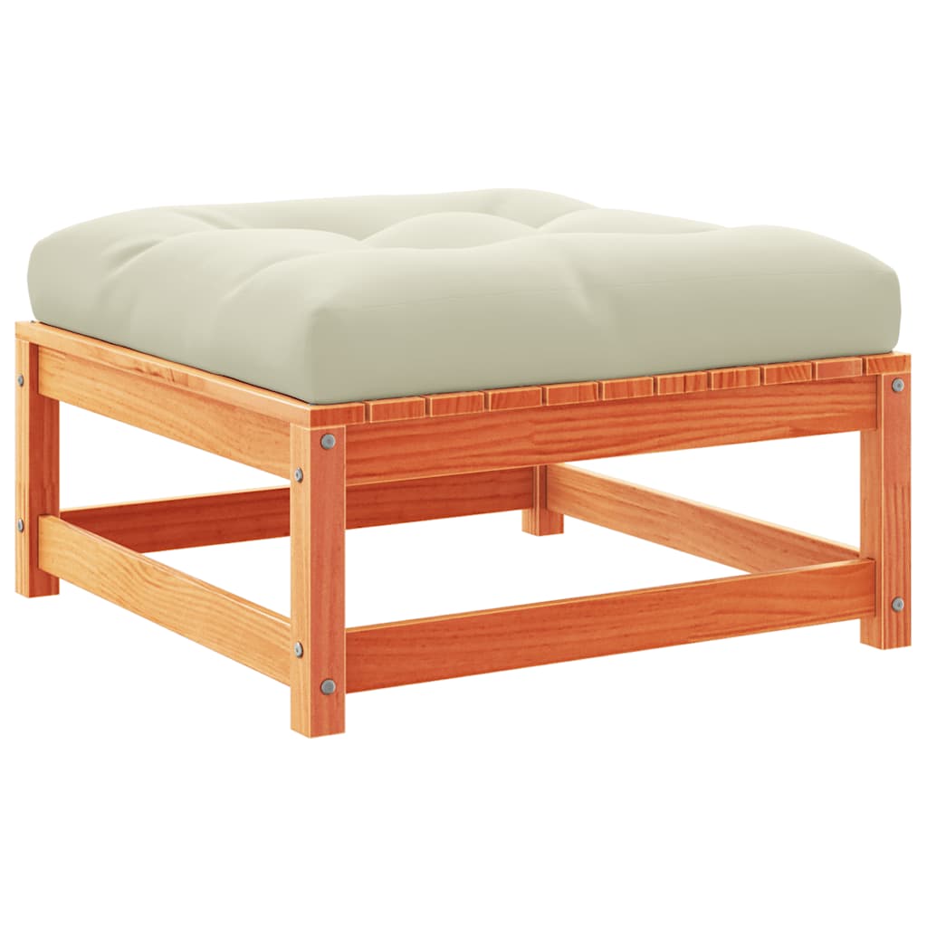 Set Divani Giardino 10pz con Cuscini Marrone Cera Massello Pino | homemem39