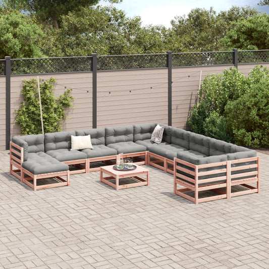 Set Divani da Giardino 12 pz in Legno Massello Abete Douglas - homemem39