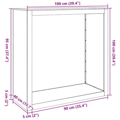 Rastrelliera per Legna da Ardere Nera 100x40x100 cm in Acciaio - homemem39