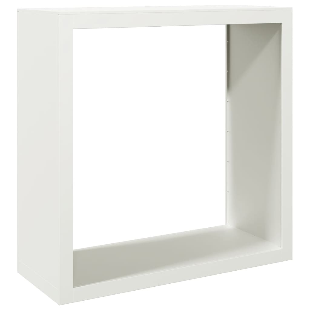 Rastrelliera per Legna da Ardere Bianca 100x40x100cm in Acciaio - homemem39