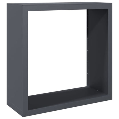 Rastrelliera per Legna da Ardere Antracite 100x40x100cm Acciaio - homemem39