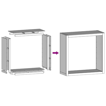 Rastrelliera per Legna da Ardere 100x40x100 cm in Acciaio Inox