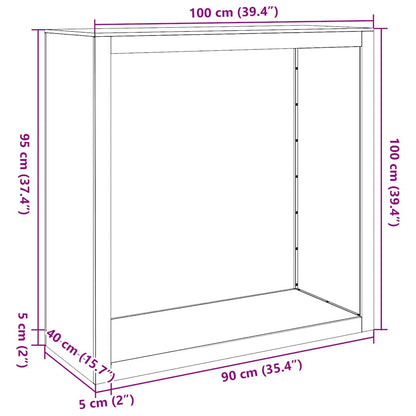 Rastrelliera per Legna 100x40x100 cm in Acciaio Zincato