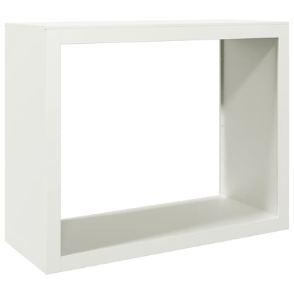 Rastrelliera per Legna da Ardere Bianca 100x40x80 cm in Acciaio - homemem39