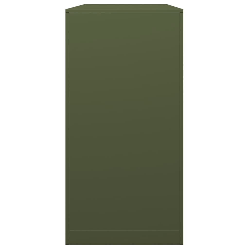 Rastrelliera per Legna da Ardere Verde 100x40x80 cm in Acciaio - homemem39