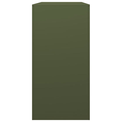 Rastrelliera per Legna da Ardere Verde 100x40x80 cm in Acciaio - homemem39