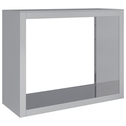 Rastrelliera per Legna da Ardere 100x40x80cm in Acciaio Zincato - homemem39