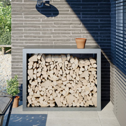 Rastrelliera per Legna da Ardere 100x40x80cm in Acciaio Zincato - homemem39