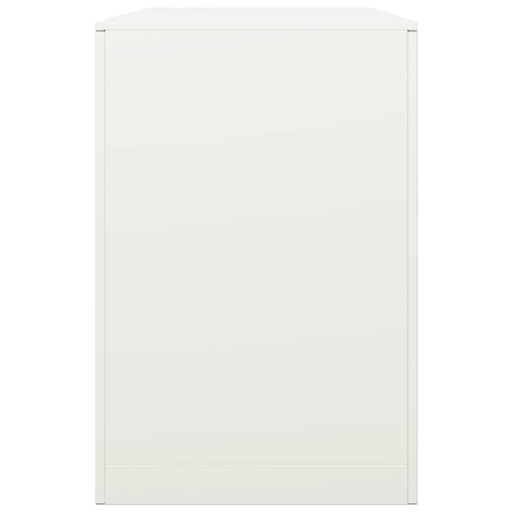 Rastrelliera per Legna da Ardere Bianca 100x40x60 cm in Acciaio - homemem39
