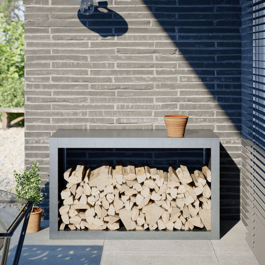 Rastrelliera per Legna 100x40x60 cm in Acciaio Zincato - homemem39