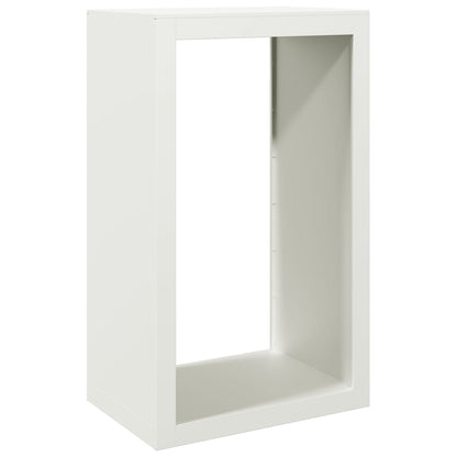 Rastrelliera per Legna da Ardere Bianca 60x40x100 cm in Acciaio - homemem39