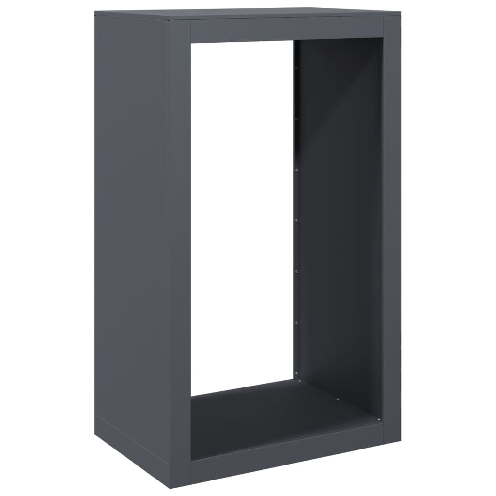 Rastrelliera per Legna da Ardere Antracite 60x40x100 cm Acciaio - homemem39