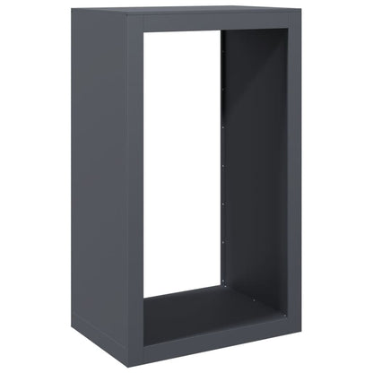 Rastrelliera per Legna da Ardere Antracite 60x40x100 cm Acciaio - homemem39