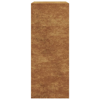 Rack per Legna da Ardere 60x40x100 cm in Acciaio Corten - homemem39