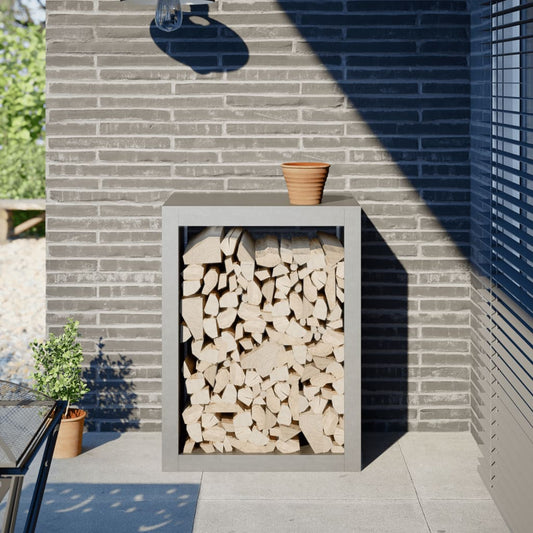 Rastrelliera per Legna da Ardere 60x40x80 cm in Acciaio Inox - homemem39