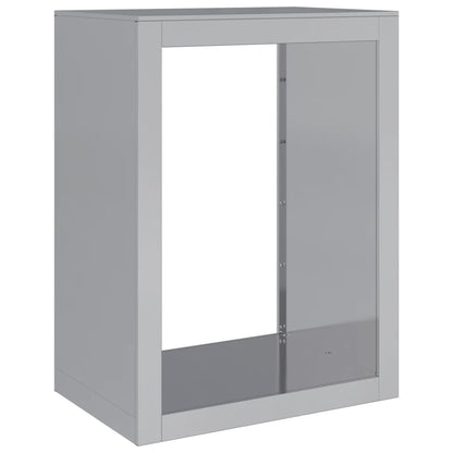 Rastrelliera per Legna 60x40x80 cm in Acciaio Zincato - homemem39