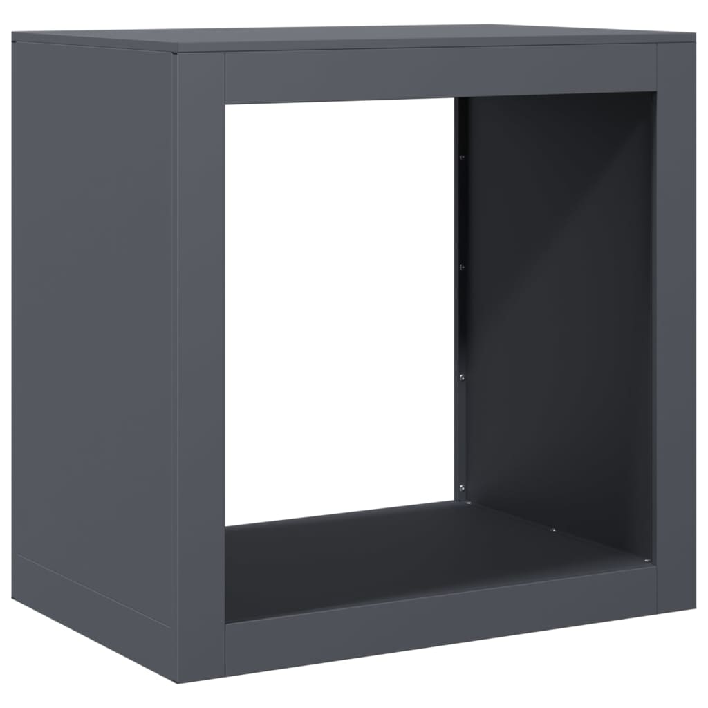 Rastrelliera per Legna da Ardere Antracite 60x40x60 cm Acciaio - homemem39