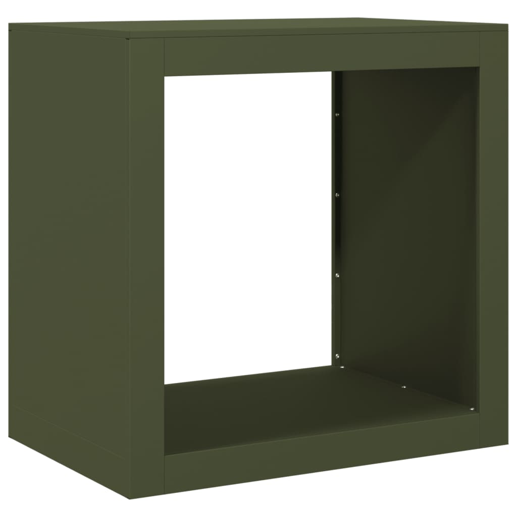 Rastrelliera per Legna da Ardere Verde 60x40x60 cm in Acciaio - homemem39