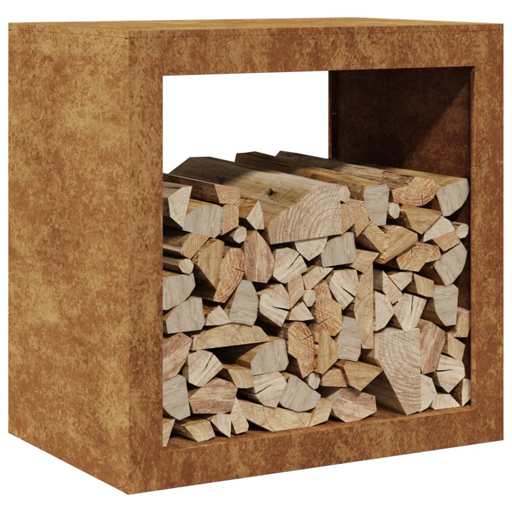 Portalegna 60x40x60 cm in Acciaio Corten - homemem39