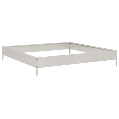 Fioriera Rialzata da Giardino 100x100x18,5 cm in Acciaio Inox | homemem39