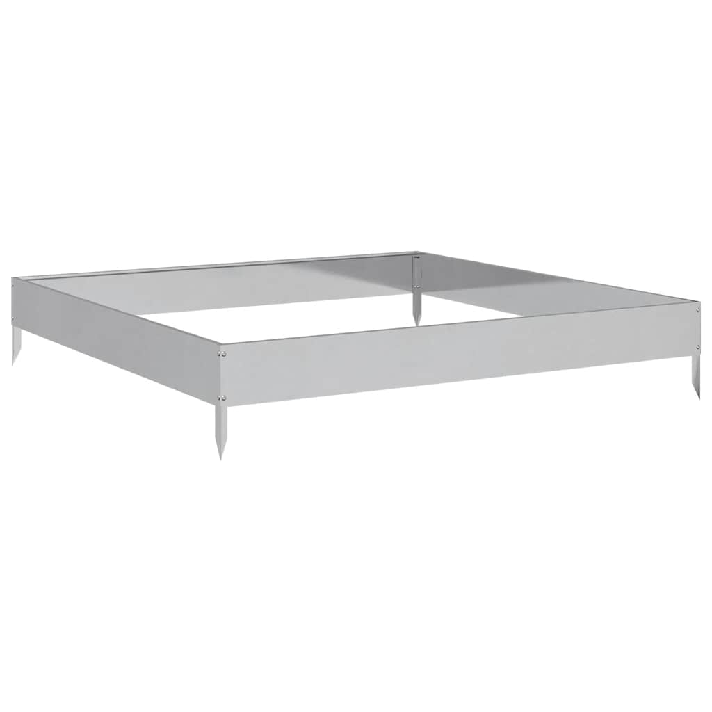 Fioriera Rialzata da Giardino 100x100x18,5cm in Acciaio zincato - homemem39