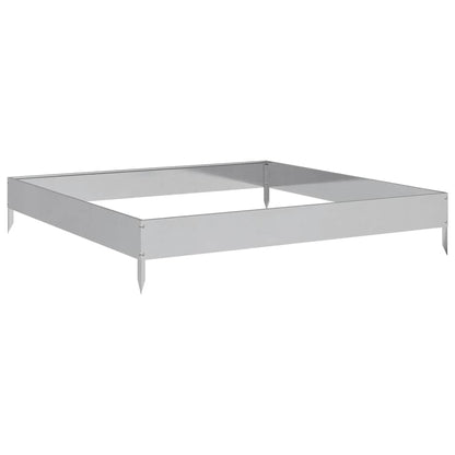 Fioriera Rialzata da Giardino 100x100x18,5cm in Acciaio zincato - homemem39