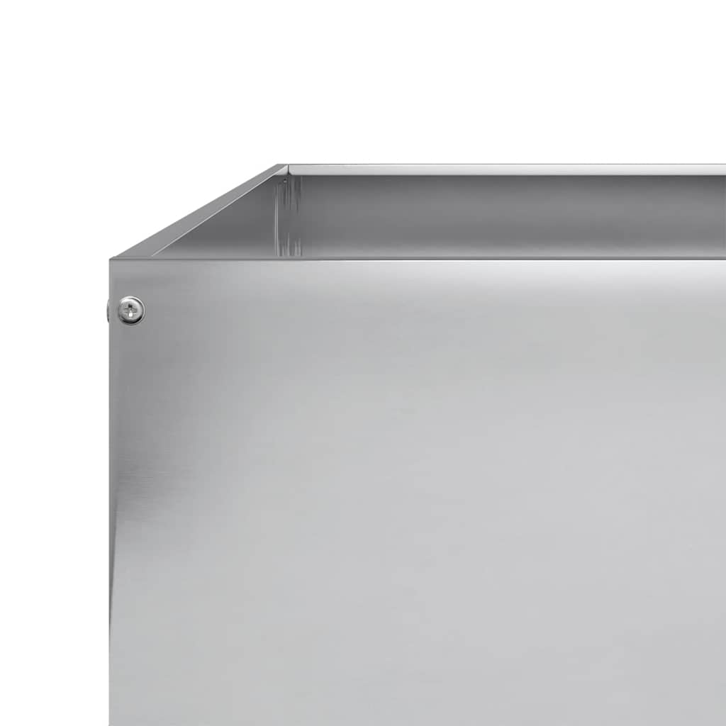 Fioriera Rialzata da Giardino 100x100x18,5cm in Acciaio zincato - homemem39