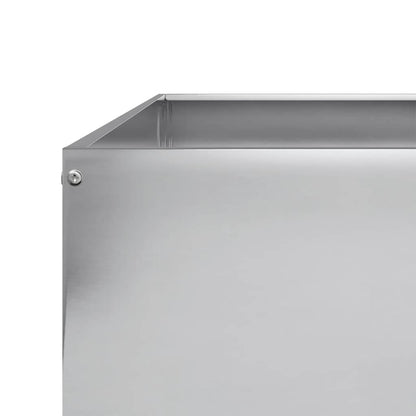 Fioriera Rialzata da Giardino 100x100x18,5cm in Acciaio zincato - homemem39