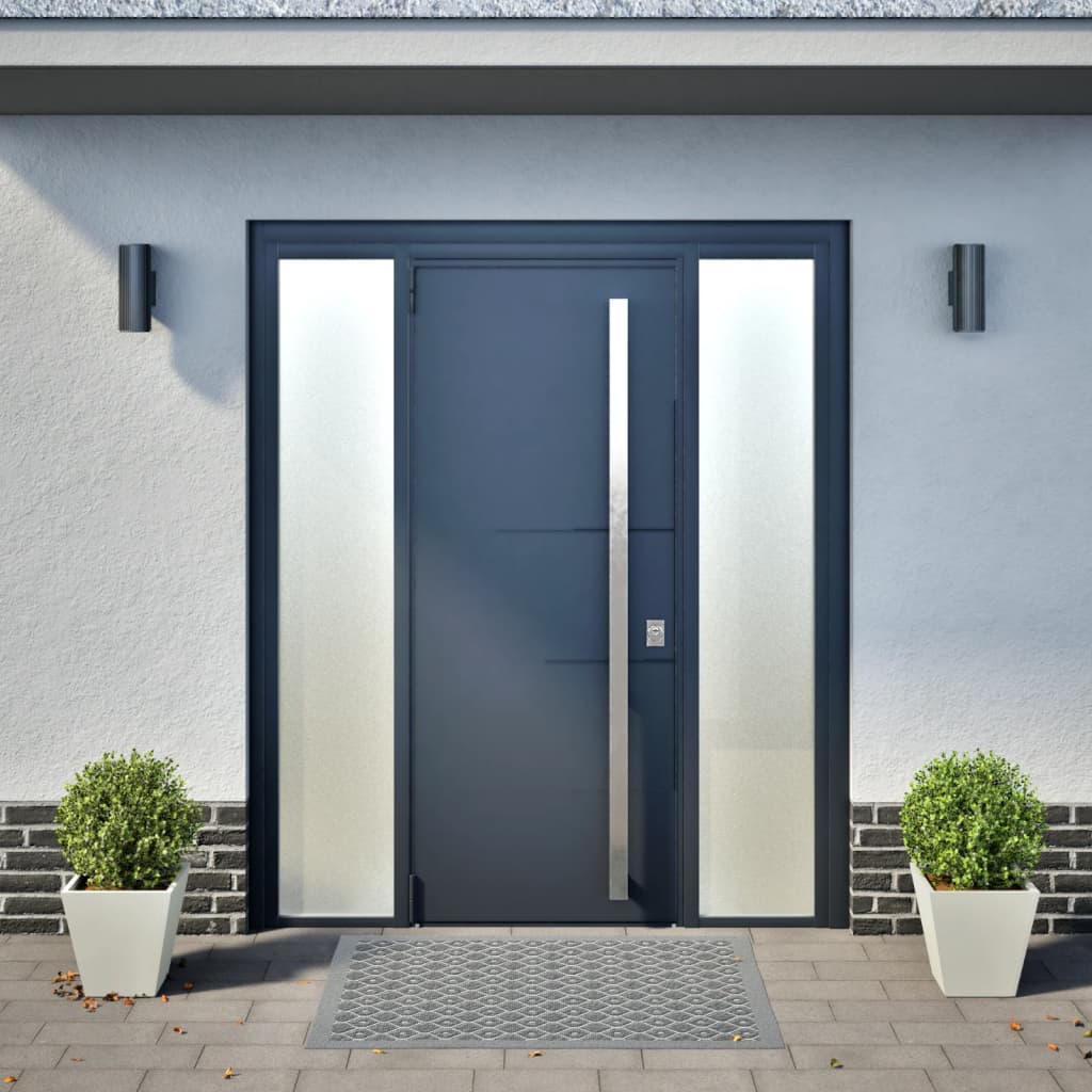 Fioriere da Giardino 2 pz Bianche 30x30x30 cm in Acciaio