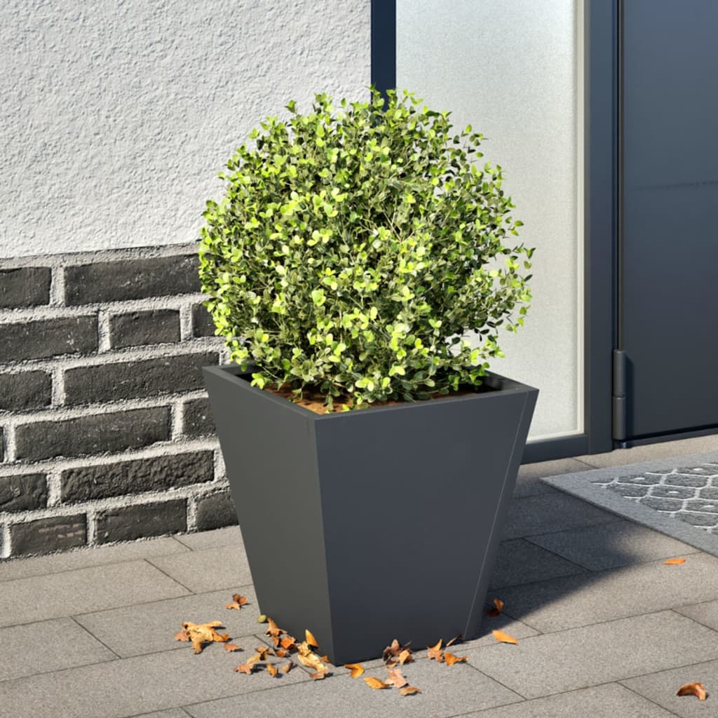 Fioriera da Giardino Antracite 30x30x30 cm in Acciaio - homemem39