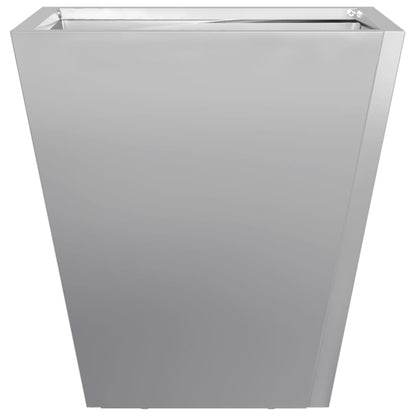 Fioriere da Giardino 2 pz 30x30x30 Grigie in Acciaio Zincato - homemem39