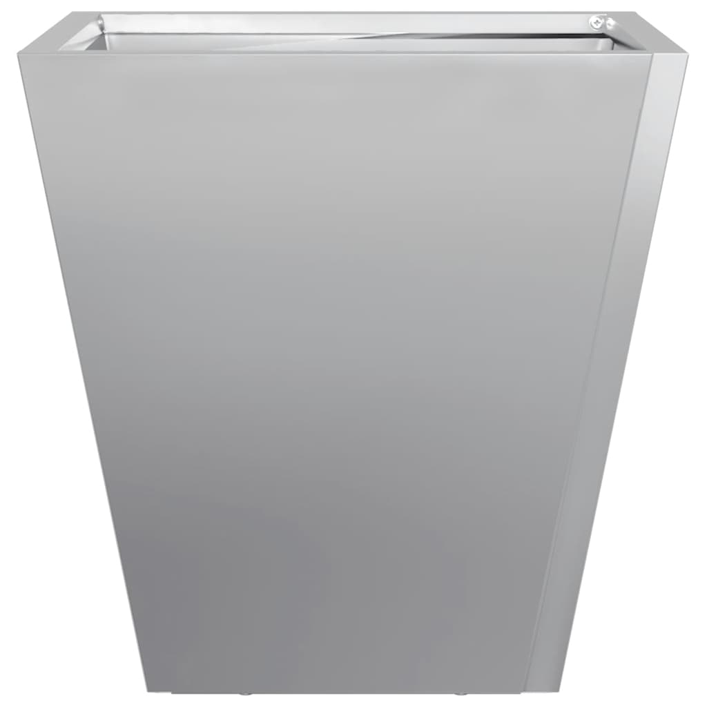 Fioriere da Giardino 2 pz 30x30x30 Grigie in Acciaio Zincato - homemem39