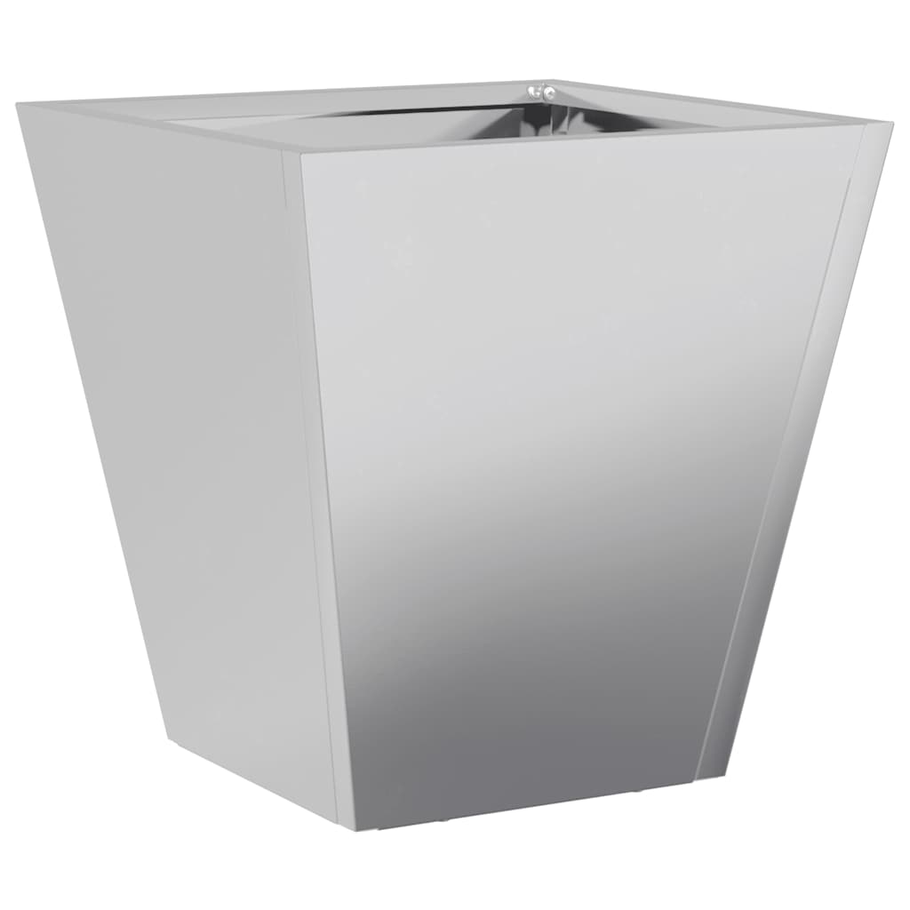 Fioriere da Giardino 2 pz 30x30x30 Grigie in Acciaio Zincato - homemem39