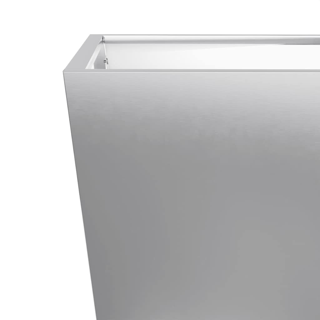 Fioriere da Giardino 2 pz 30x30x30 Grigie in Acciaio Zincato - homemem39