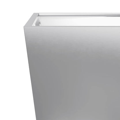 Fioriere da Giardino 2 pz 30x30x30 Grigie in Acciaio Zincato - homemem39