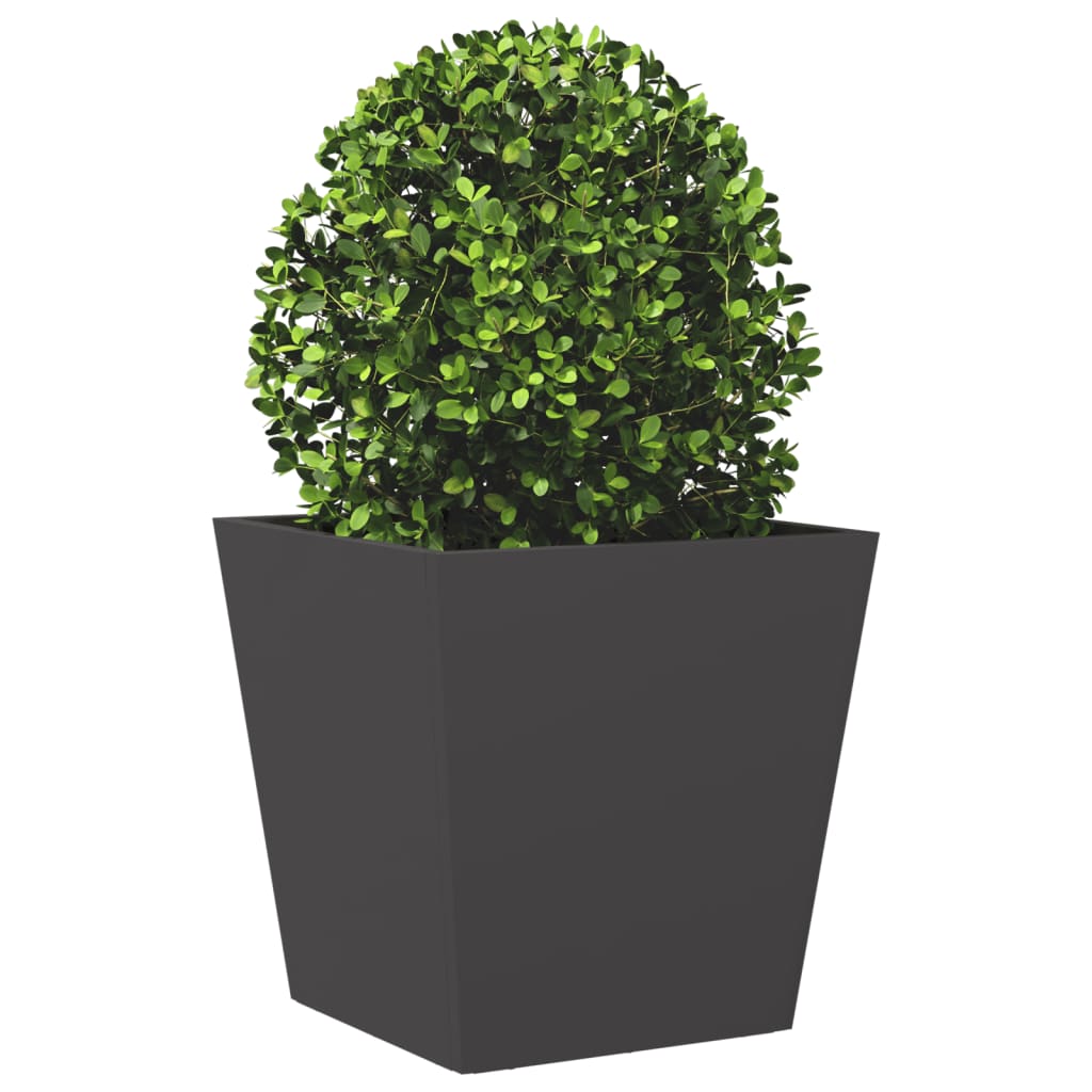 Fioriera da Giardino Nera 40x40x40 cm Acciaio - homemem39