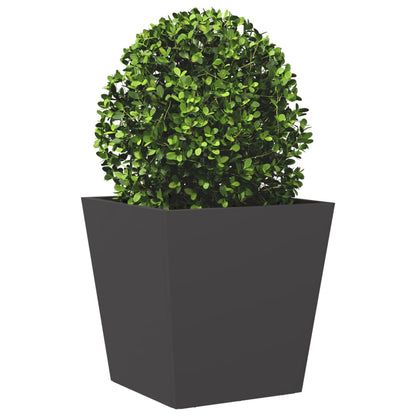 Fioriera da Giardino Nera 40x40x40 cm Acciaio - homemem39