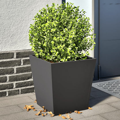 Fioriere da Giardino 2 pz Nere in Acciaio