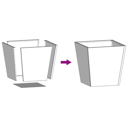 Fioriere da Giardino 2 pz Antracite 40x40x40 cm in Acciaio - homemem39