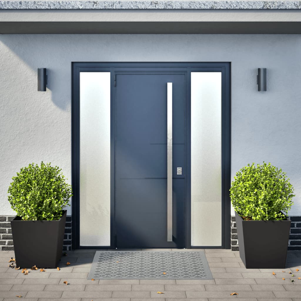Fioriere da Giardino 2 pz Nere 50x50x50 cm in Acciaio - homemem39
