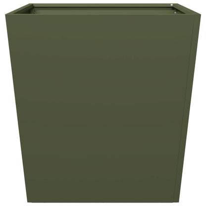 Fioriera da Giardino Verde Oliva 50x50x50 cm in Acciaio - homemem39