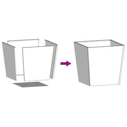 Fioriera da Giardino 50x50x50 cm in Acciaio Zincato - homemem39