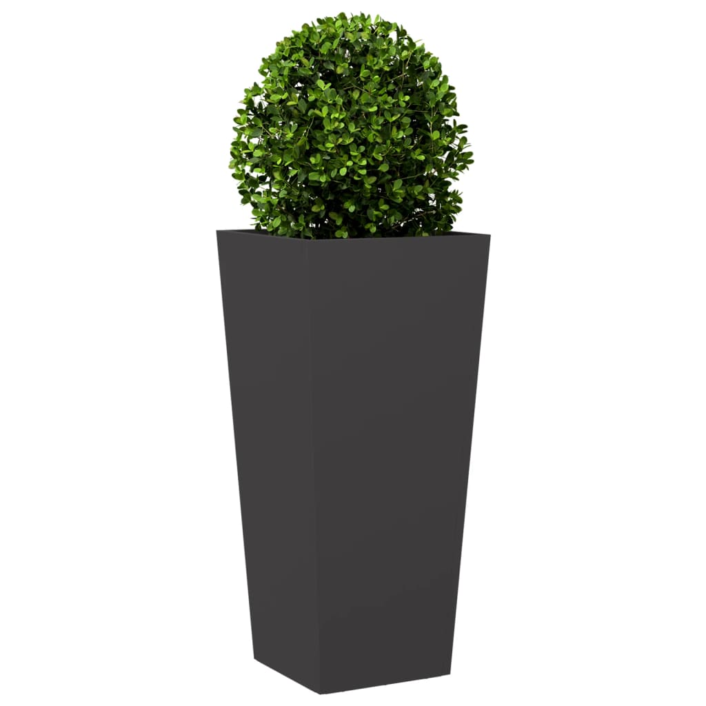 Fioriera da Giardino Nera 35x35x75 cm in Acciaio - homemem39