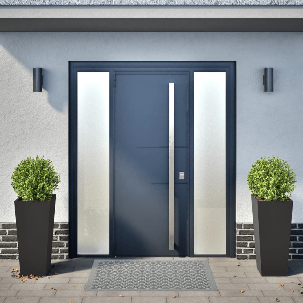 Fioriere da Giardino 2 pz Nere 35x35x75 cm in Acciaio - homemem39
