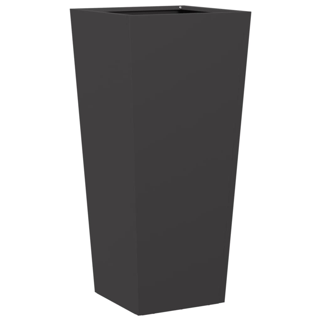 Fioriere da Giardino 2 pz Nere 35x35x75 cm in Acciaio - homemem39