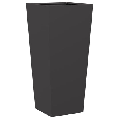 Fioriere da Giardino 2 pz Nere 35x35x75 cm in Acciaio - homemem39