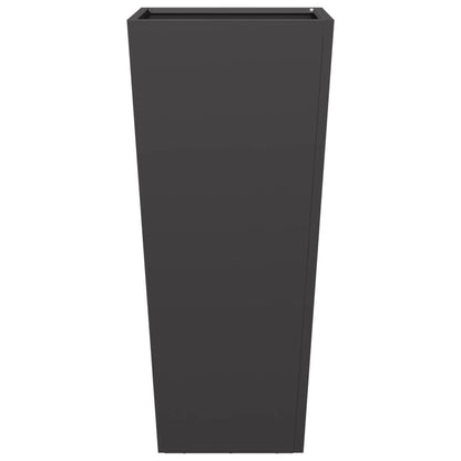 Fioriere da Giardino 2 pz Nere 35x35x75 cm in Acciaio - homemem39