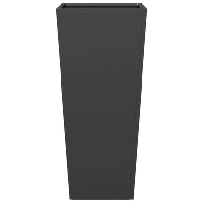 Fioriere da Giardino 2 pz Nere 35x35x75 cm in Acciaio - homemem39