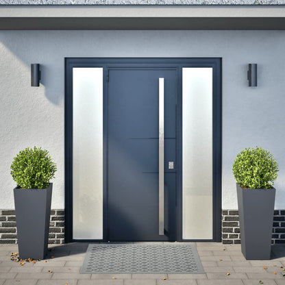 Fioriere da Giardino 2 pz Antracite 35x35x75 cm in Acciaio